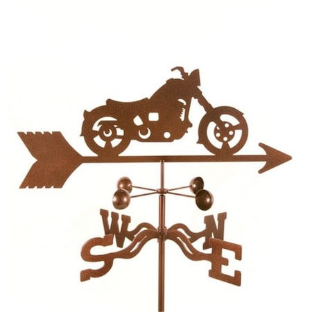 Ez Vane EZ Vane EZ1022-PT Classic Motorcycle Weathervane with Post Mount EZ1022-PT